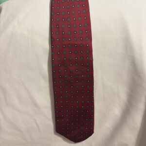 Brooks Brothers Makers All Silk Printed in Italy 56 inches Burgandy blue green